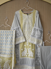 Mint Reverie - 3 Piece Pakistani Suit