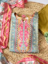 Elegant Printed Muslin Stitched 3-Piece Suit Set