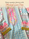 Elegant Printed Muslin Stitched 3-Piece Suit Set