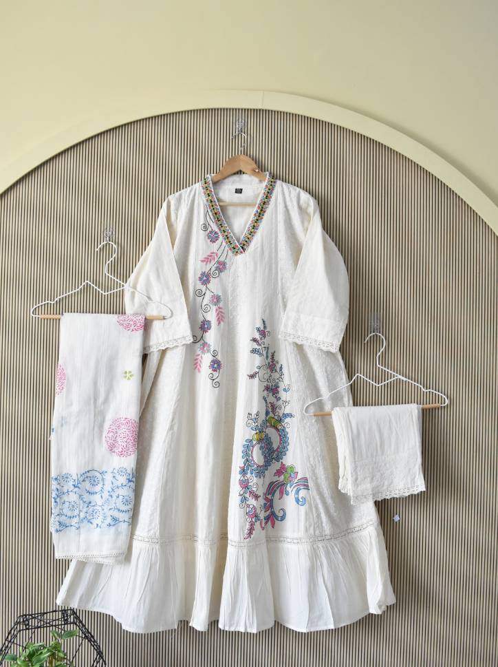 Blush Ivory - Plus size Anarkali suit