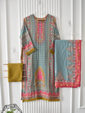 Elegant Printed Muslin Stitched 3-Piece Suit Set